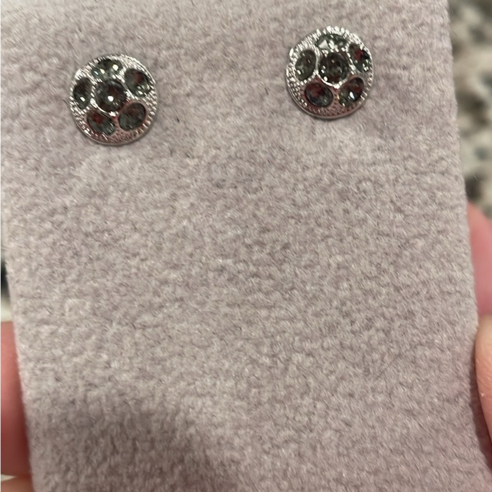 Swarovski Silver Crystal Stud Earrings